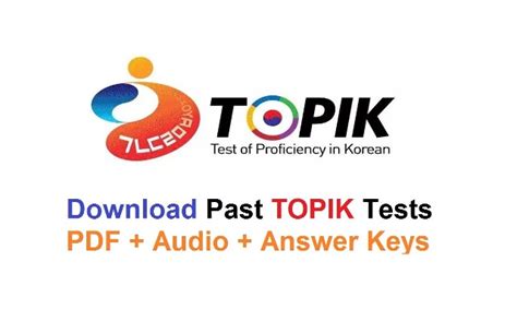 Download Past TOPIK Tests PDF with Sample .